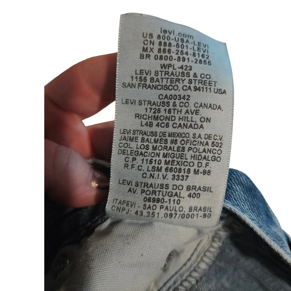 Vintage Levi's‎ 511 Kids Jeans Blue Denim Carpenter Style Size 26x26.5